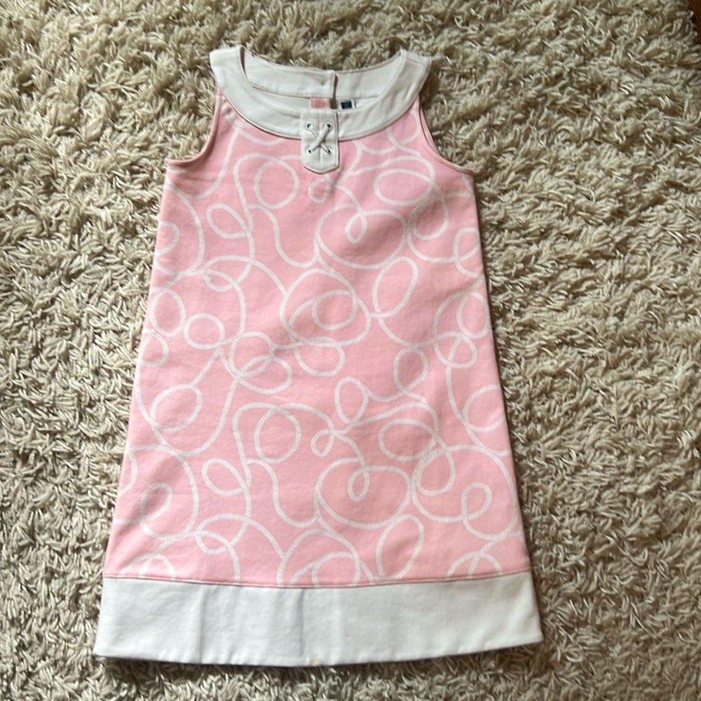 Janie and Jack, girls size 10 pink and white dress. Like new condition